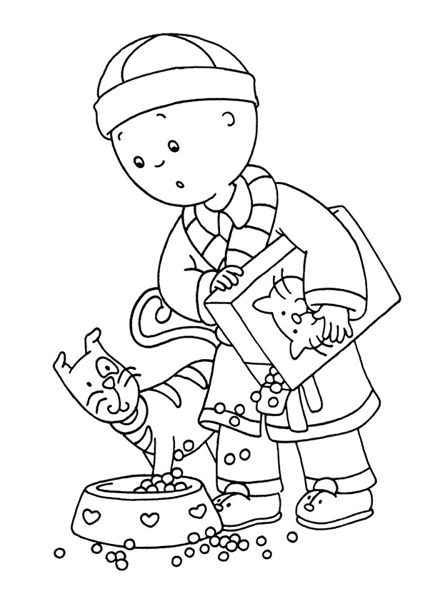 Plansa de colorat cu Caillou 73 71